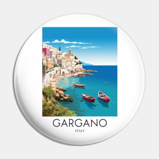 A Pop Art Travel Print of Gargano - Italy Pin