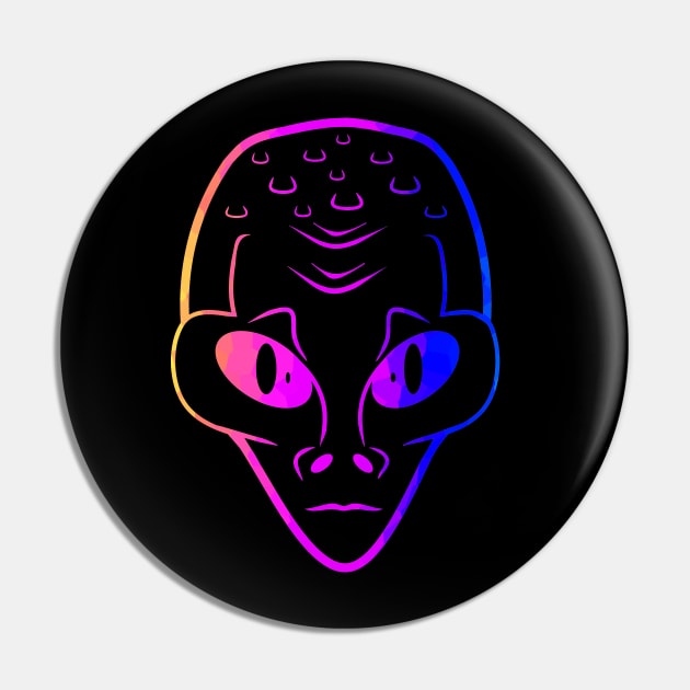 COLOR Alien Head Pin by SartorisArt1