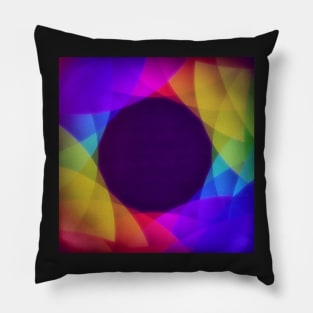 Abstract Rainbow Circles (Variant 1) Pillow