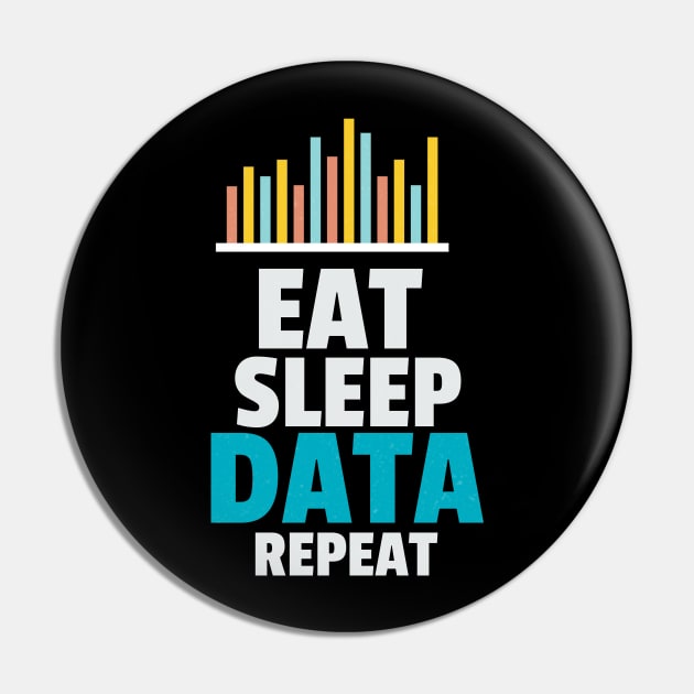 Eat Sleep Data Repeat Pin by Teesson