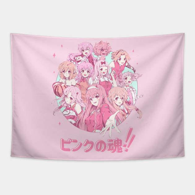 Pink anime tapestry best sale
