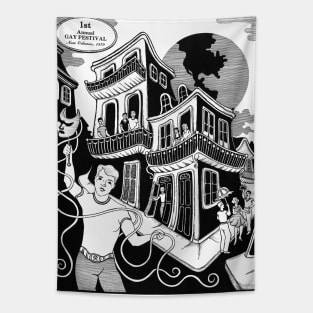 NOLA Pride Vintage Retro Gay LGBT 1979 Tapestry