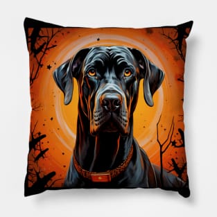 Great Dane Halloween Pillow