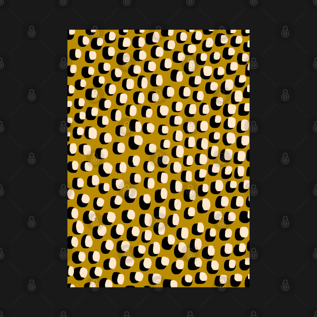 Dark Mustard Colour Spotty Pattern by OneThreeSix