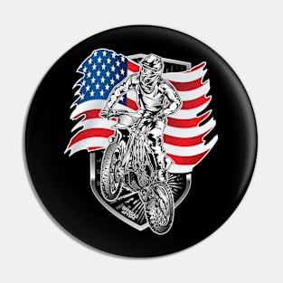 USA Motocross Pin