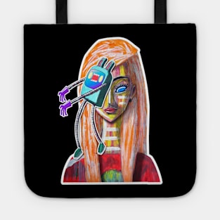 orange hair yolly abstract Tote