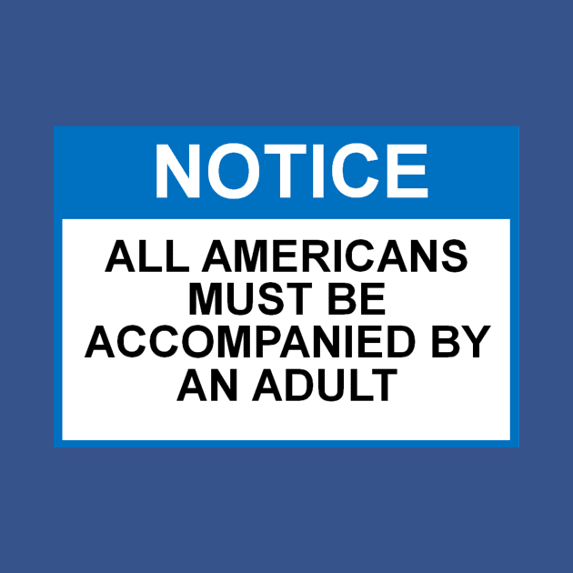 OSHA Style Notice - All Americans must be accompanied by an adult by Starbase79