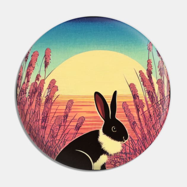 Just A Cute Black Havana Rabbit Pin by wigobun