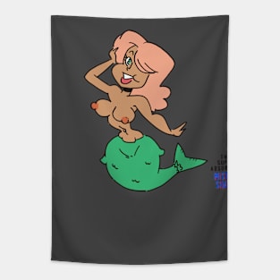 Topless Mermaid Tapestry