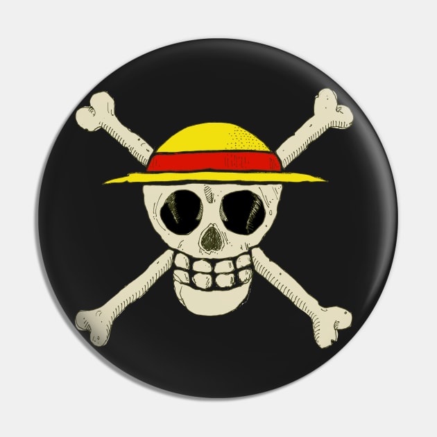 One Piece Luffy Skull Pin for Sale by T-TEES Clothing