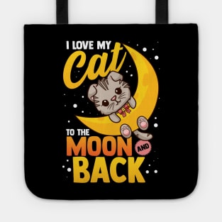 Cute I Love My Cat To The Moon And Back Tote