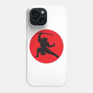 Samurai with Japanese Red Sun Phone Case