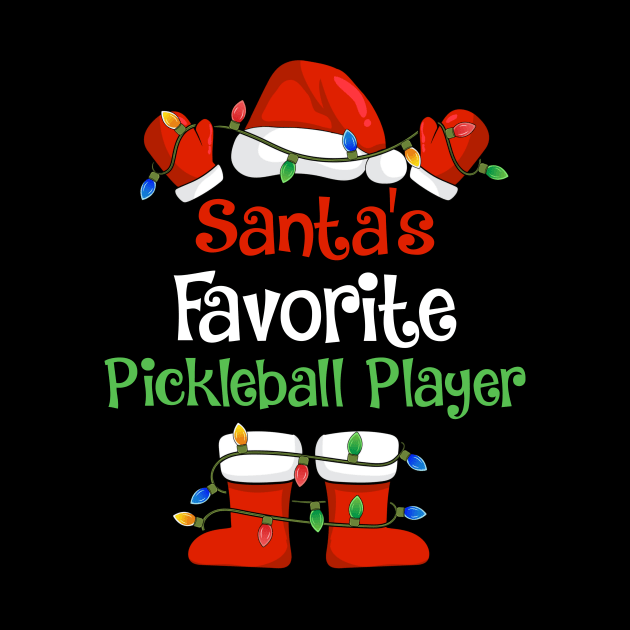 Santa's Favorite Pickleball Player Funny Christmas Pajamas by cloverbozic2259lda