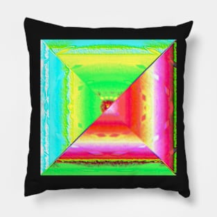 Sacred Geometry 3D Watercolor Pyramid Architecture Pillow