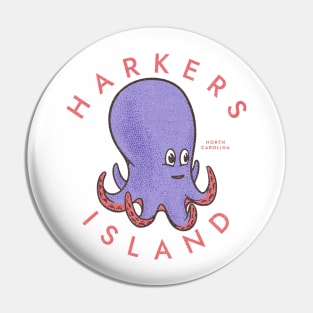 Harkers Island, NC Summertime Vacationing Octopus Pin