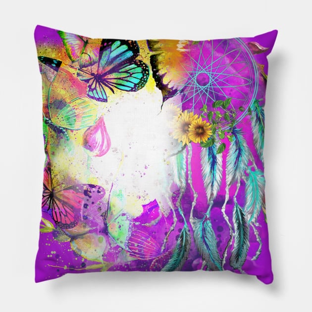 Butterfly Dream Cycle Pillow by digitaldoodlers