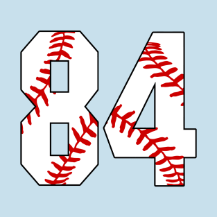 Baseball Number 84 #84 Baseball Shirt Jersey Favorite Player Biggest Fan T-Shirt