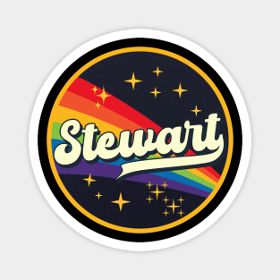 Stewart // Rainbow In Space Vintage Style Magnet