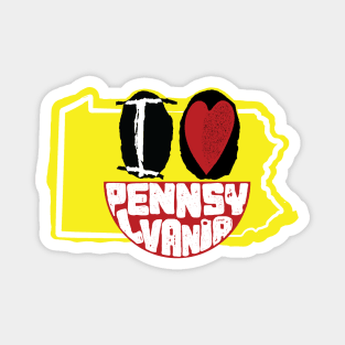 I Love Pennsylvania Smiling Happy Face Magnet