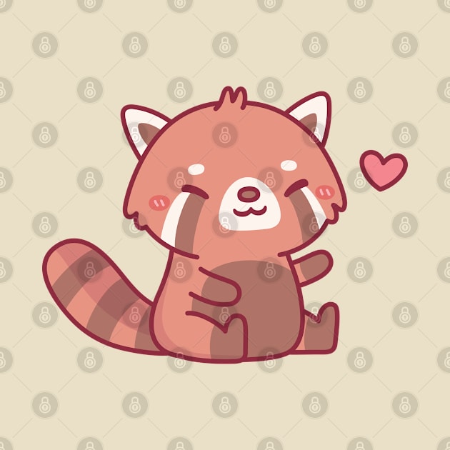 Cute Happy Red Panda Doodle by rustydoodle