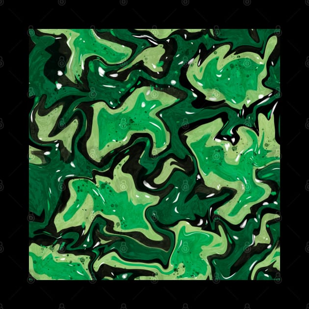 Bright military camo pattern with squiggly lines by NadiaChevrel