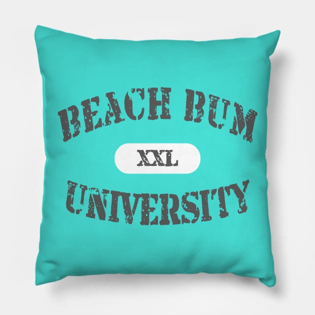 Beach Bum University XXL Pillow by TexasTeez