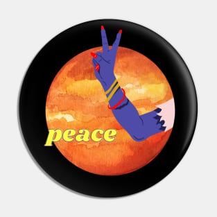 peace zombie arm - black Pin