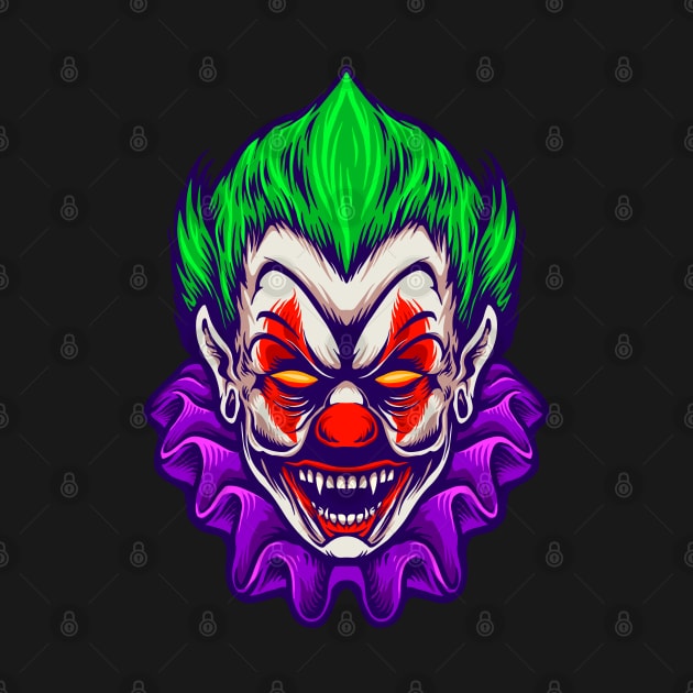 spooky clown face by KeluargaCemara