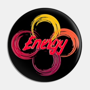 Energy Circle. Design with Vibrant Colors Pin