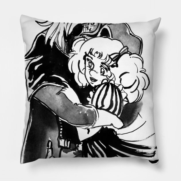 captain harlock and candy Pillow by pechane