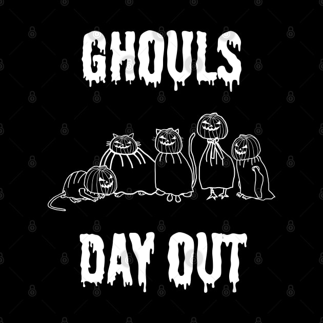 Spooky Ghouls Day Out at Halloween by ellenhenryart