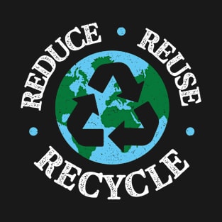 Earth Day Reduce Reuse Recycle Retro Vintage T-Shirt