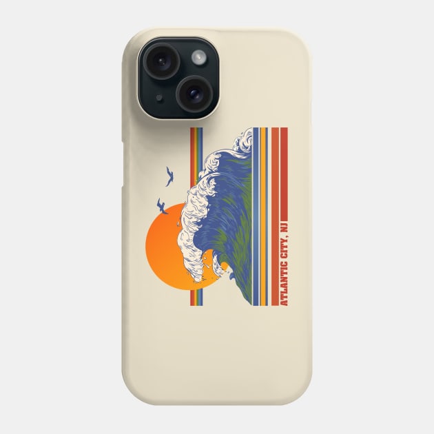 Retro Atlantic City New Jersey 70s Style Tourist Souvenir Phone Case by darklordpug