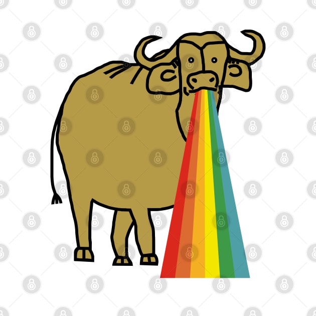 Animals with Rainbow Puke Gold Ox by ellenhenryart