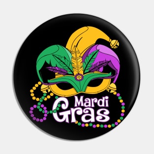 Mardi Gras 2024 Beads Mask Feathers Pin