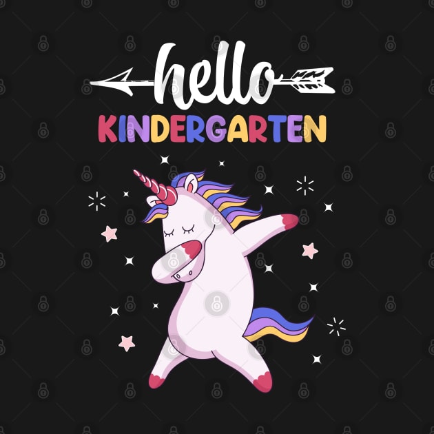 Hello Kindergarten Dabbing Unicorn by Happy Shirt