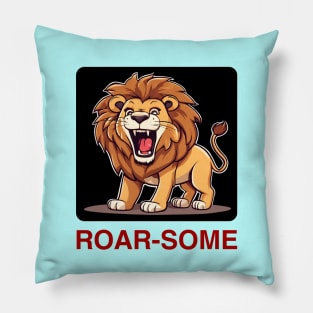 Roar-Some | Lion Pun Pillow