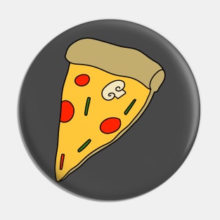 Pizza Slice with One Mushroom Pin