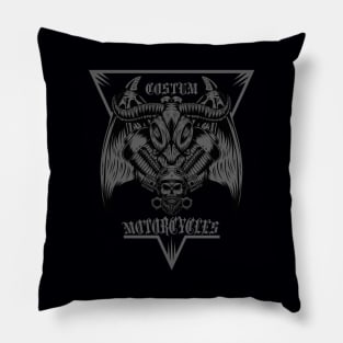 American Motorcycles Machine Skull Pillow