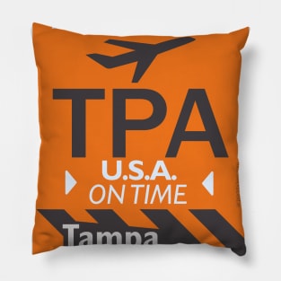 Tampa airport code Florida 28092021orange Pillow