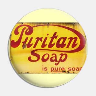 Puritan Soap, Vintage Enamel Sign Pin