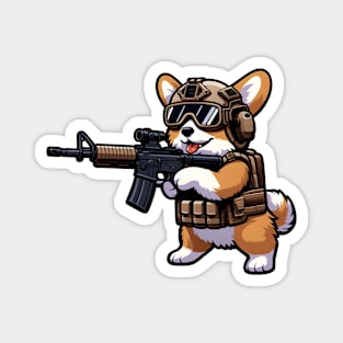 Tactical Corgi Magnet