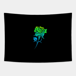 Minimalist Rainbow Rose Tapestry