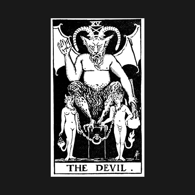 The Devil Tarot Card by vintage-glow