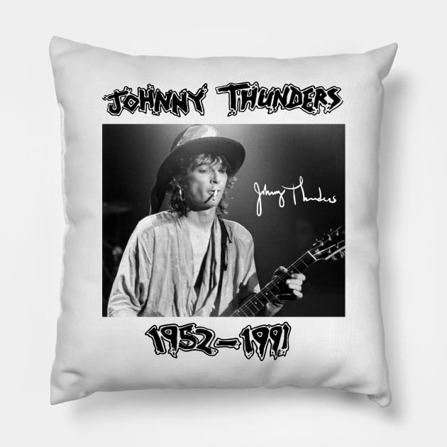 Singer Johnny Thunders Pillow by Hoang Bich