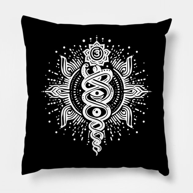 yoga Kundalini design Pillow by lkn