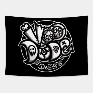 VooDude Logo Black n White Tapestry