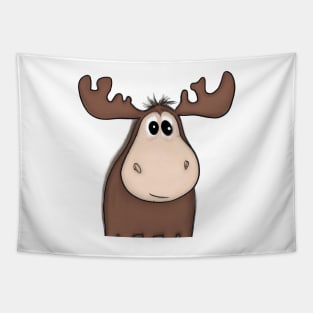 Cute Moose Drawing Tapestry