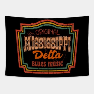 Mississippi original delta blues music distressed retro Tapestry