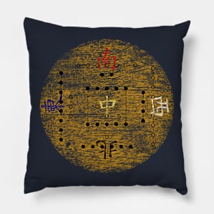 Ancient Chinese compass direction Pillow